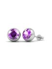 Coffret Scintillant de 7 Boucles d'Oreilles Plaquées Platine avec Cristaux Autrichiens en 7 Couleurs