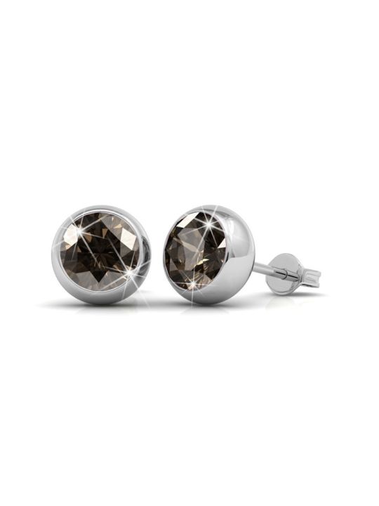 Coffret Scintillant de 7 Boucles d'Oreilles Plaquées Platine avec Cristaux Autrichiens en 7 Couleurs