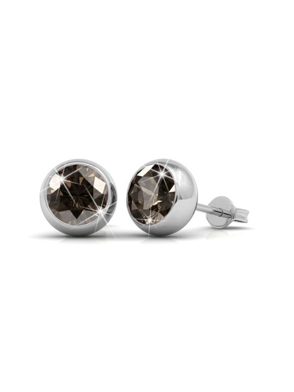 Coffret Scintillant de 7 Boucles d'Oreilles Plaquées Platine avec Cristaux Autrichiens en 7 Couleurs