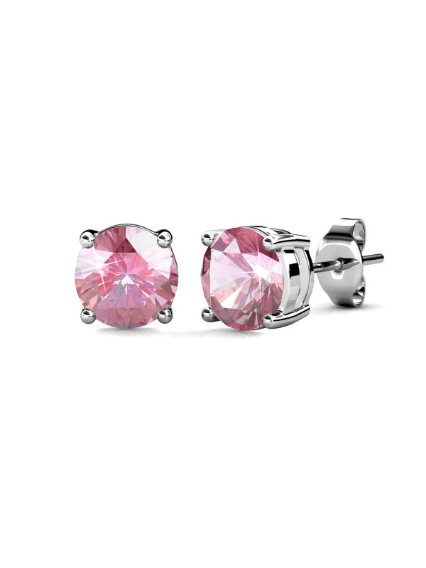 Coffret Élégance de 3 Parures en Plaqué Platine avec Cristaux Autrichiens Transparent, Rose et Fumé