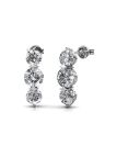 Coffret de 6 Boucles d'Oreilles Plaquées Platine avec Cristaux Autrichiens