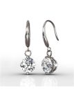 Coffret de 6 Boucles d'Oreilles Plaquées Platine avec Cristaux Autrichiens