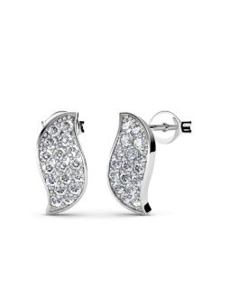 Coffret de 6 Boucles d'Oreilles Plaquées Platine avec Cristaux Autrichiens