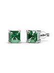 Coffret Parure en Plaqué Platine avec Cristaux Autrichiens Verts en Losange - Luxe Verdoyant et Éclatant