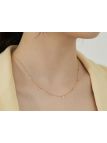 Collier en Acier Inoxydable Doré avec Pendentifs Triangles