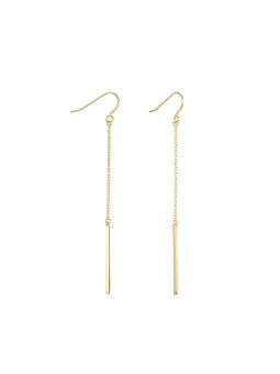 Boucles d'Oreilles Longues Minimalistes en Acier Inoxydable