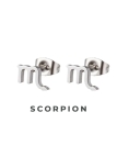 Boucles d'Oreilles Astrologiques en Acier Inoxydable - 8mm