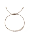 Bracelet minimaliste avec fausses perles et cordon ajustable