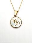 Collier signe astrologique en acier inoxydable plaqué or 18 carats – Élégance personnalisée