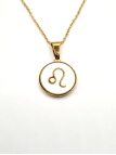 Collier signe astrologique en acier inoxydable plaqué or 18 carats – Élégance personnalisée
