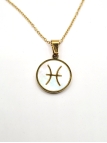 Collier signe astrologique en acier inoxydable plaqué or 18 carats – Élégance personnalisée