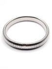 Bracelet extensible en acier inoxydable argenté au design moderne