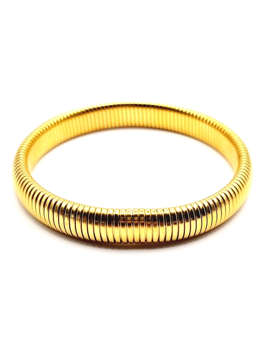 Bracelet extensible en acier inoxydable doré au design moderne