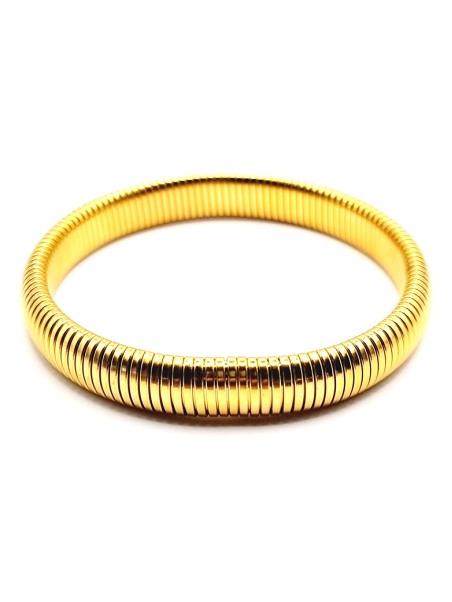 Bracelet extensible en acier inoxydable doré au design moderne
