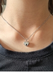 Collier enfant en acier inoxydable avec pendentif cœur