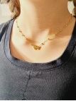 Collier enfant en acier inoxydable doré avec pendentif cheval