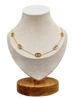 Collier en Acier Inoxydable Doré avec Maillons Ovales Élégants