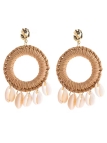 Boucles d’Oreilles Bohèmes en Raphia et Coquillages – Esprit Plage Authentique