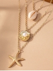 Collier Multi-Rangs Coquillage, Perle et Étoile de Mer – Élégance Bohème d’Été