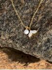 Collier Queue de Sirène et Perle Blanche – Élégance Marine et Féminité Envoûtante