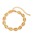 Bracelet en acier inoxydable doré – Coquillages cauris stylisés