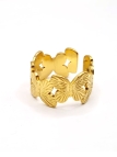 Bague dorée papillons ajourés en acier inoxydable – Élégance aérienne