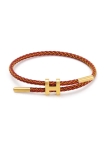 Bracelet Rouge & Fil Doré avec Lettre H – Élégance affirmée et éclat précieux