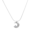 Collier Lune Argentée et Zircon Étincelant – Élégance Céleste