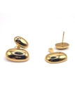 Boucles d’Oreilles Galets Dorés Brillants – Minimalisme Chic et Élégance Intemporelle