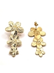 Boucles d’Oreilles Dorées à Fleurs Superposées – Féminité en Fleurs