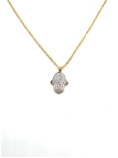 Collier Main Protectrice Dorée en Zircons – Symbole d'Élégance et de Protection