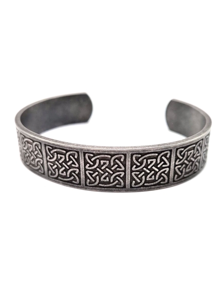 Bracelet Viking Gravé en Acier Titane – Tissage de Force