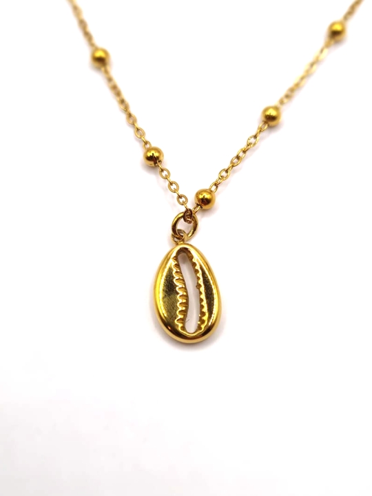 Collier Enfant Coquillage Cauri Doré – Bijou Plage en Acier Inoxydable