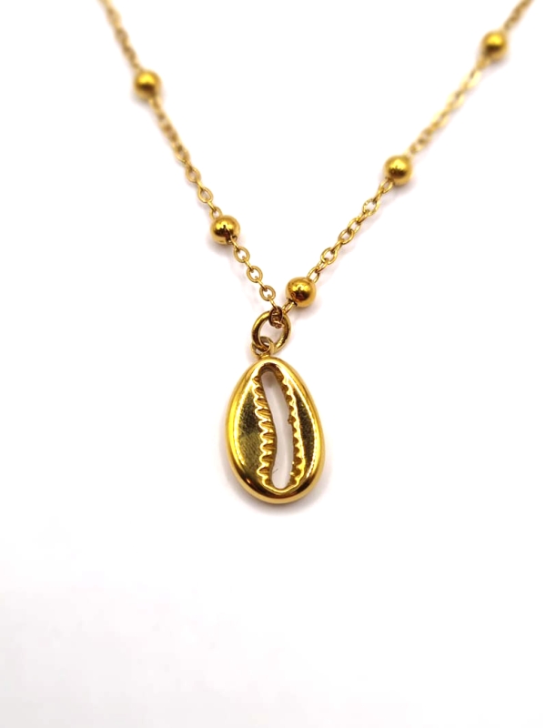 Collier Enfant Coquillage Cauri Doré – Bijou Plage en Acier Inoxydable