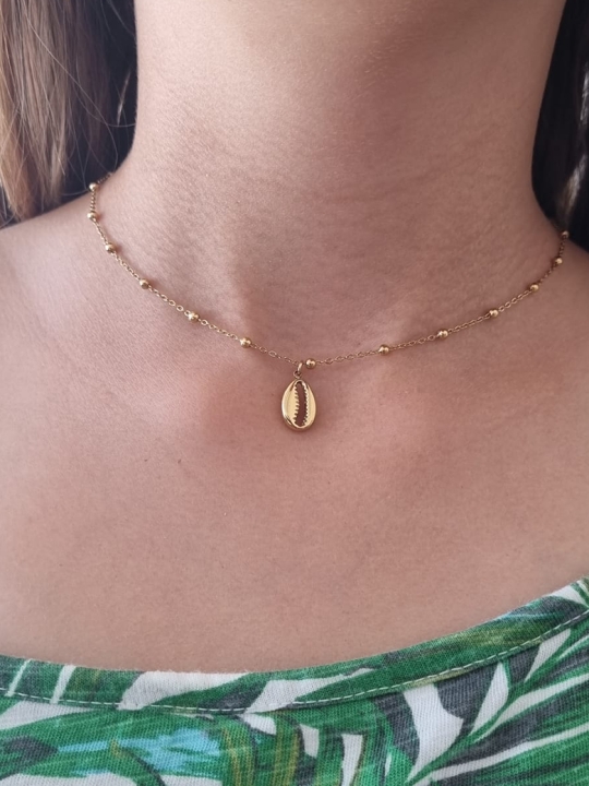 Collier Enfant Coquillage Cauri Doré – Bijou Plage en Acier Inoxydable