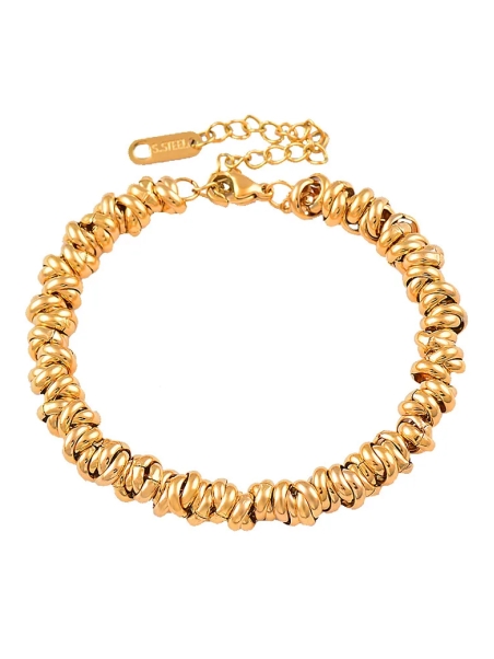 Bracelet Chaînes Nouées – Acier Inoxydable Doré