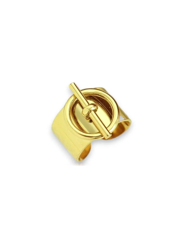 Bague Fermoir Dorée – Élégance Originale