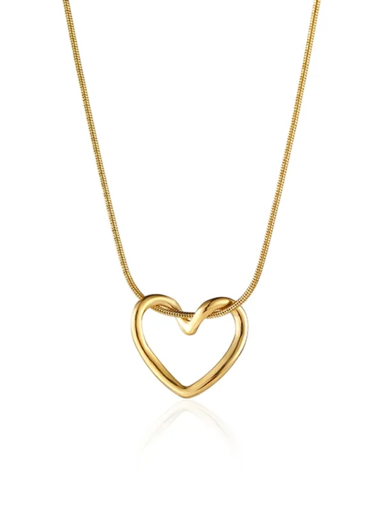Collier Cœur Doré Minimaliste – Élégance & Douceur en Acier Inoxydable