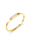 Bracelet Fin Doré & Strass – Design Épuré avec Détail Moderne