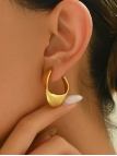 Boucles d’Oreilles Goutte Évasée – Doré en Acier Inoxydable