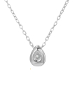 Collier Goutte Cristal – Argenté en Acier Inoxydable