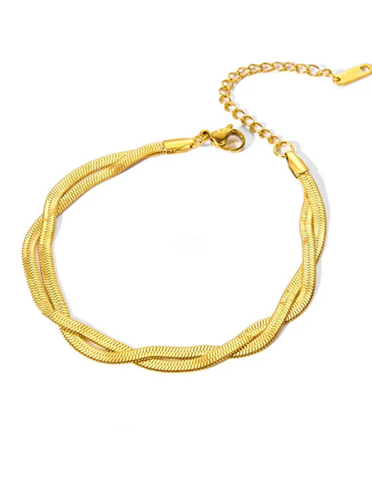 copy ofcopy ofBracelet Nœud Infini – Double Chaîne Dorée Ajustable