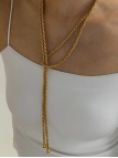 Collier Long Doré en Acier Inoxydable – Chaîne Souple & Élégante