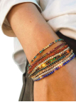 Bracelet Fin Élastique Doré avec Cristaux Transparents – Pur & Lumineux