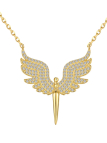 Collier Ailes d’Ange Doré en Acier Inoxydable – Éclat Divin & Protection Lumineuse