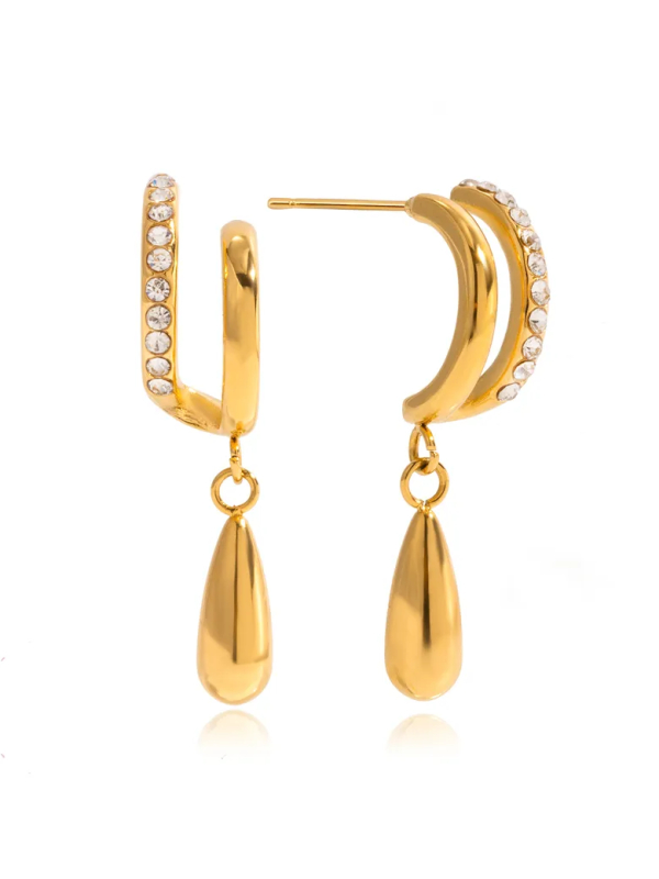 copy ofcopy ofcopy ofBoucles d’Oreilles Nœud de Cercles Entrelacés Dorées en Acier Inoxydable