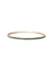 Bracelet Fin Élastique Doré avec Cristaux Verts – Fraîcheur & Élégance