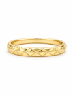 Bague anneau doré motif géométrique – plaqué or 18K élégant