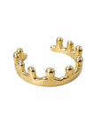 Bague ajustable dorée plaquée or 18K effet couronne – Design organique et tendance