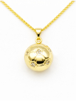 Collier Ballon de Football Plaqué Or 18K – Pendentif 15 mm & Chaîne 45 cm